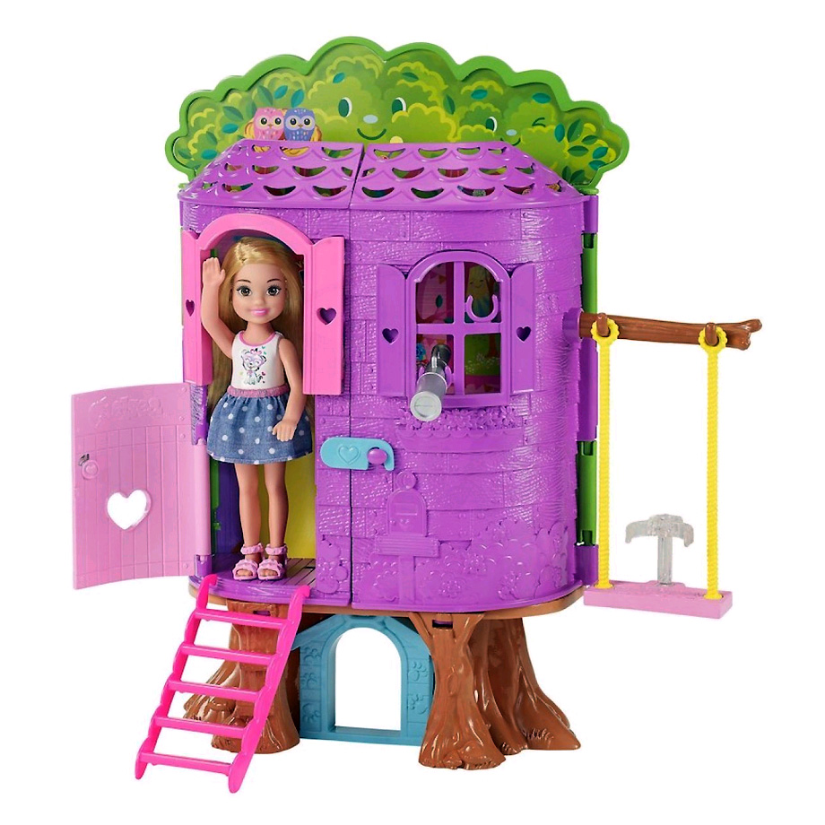 Barbie panenka Chelsea domeček na stromě